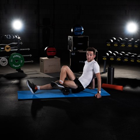 MFK03 BLUE-BLACK MATA FITNESS KLUBOWA Z OTWORAMI HMS PREMIUM