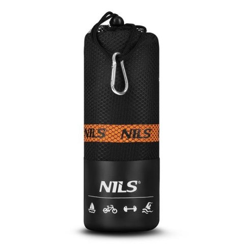 NCR12 CZARNY RĘCZNIK Z MIKROFIBRY 180x100 cm NILS