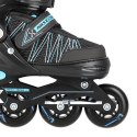 NH11912 A 2w1 BLACK/BLUE ROZM. L(39-42) ŁYŻWOROLKI Z WYM. PŁ. HOKEJOWĄ NILS EXTREME