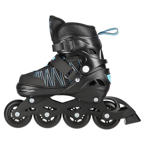 NH11912 A 2w1 BLACK/BLUE ROZM. M(35-38) ŁYŻWOROLKI Z WYM. PŁ. HOKEJOWĄ NILS EXTREME
