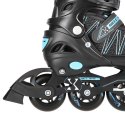 NH11912 A 2w1 BLACK/BLUE ROZM. M(35-38) ŁYŻWOROLKI Z WYM. PŁ. HOKEJOWĄ NILS EXTREME