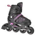 NH11912 A 2w1 BLACK/PINK ROZM. M(35-38) ŁYŻWOROLKI Z WYM. PŁ. HOKEJOWĄ NILS EXTREME