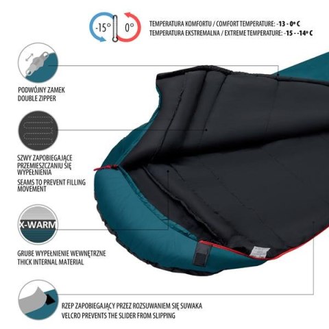 NC2005 CIEMNOZIELONY ŚPIWÓR NILS CAMP