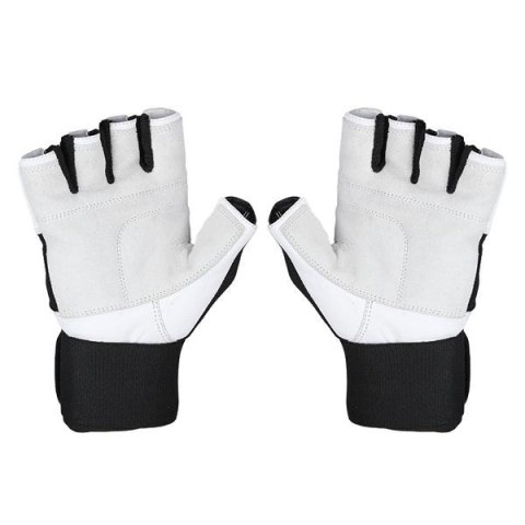 RST04 WHITE-BLACK ROZM. XL RĘKAWICE NA SIŁOWNIĘ HMS