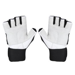 RST04 WHITE-BLACK ROZM. M RĘKAWICE NA SIŁOWNIĘ HMS