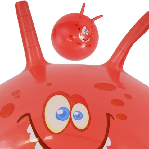 PIŁKA DO SKAKANIA Z ROGAMI 45CM CZERWONA