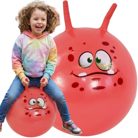 PIŁKA DO SKAKANIA Z ROGAMI 45CM RÓŻOWA