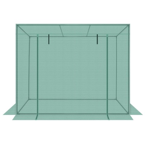 SZKLARNIA DO POMIDORÓW OGÓRKÓW 200x77x168-150CM PE ZIELONA