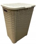 Kosz na biel.RATTAN 60l-beżowy 435x337x602 mm