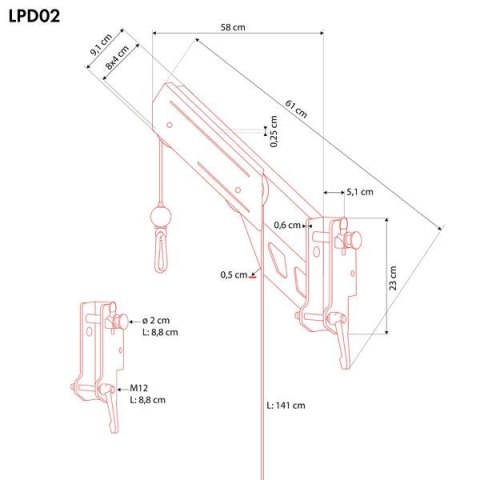 LPD02 WYCIĄG GÓRNY DO MASZYN I ATLASÓW HMS