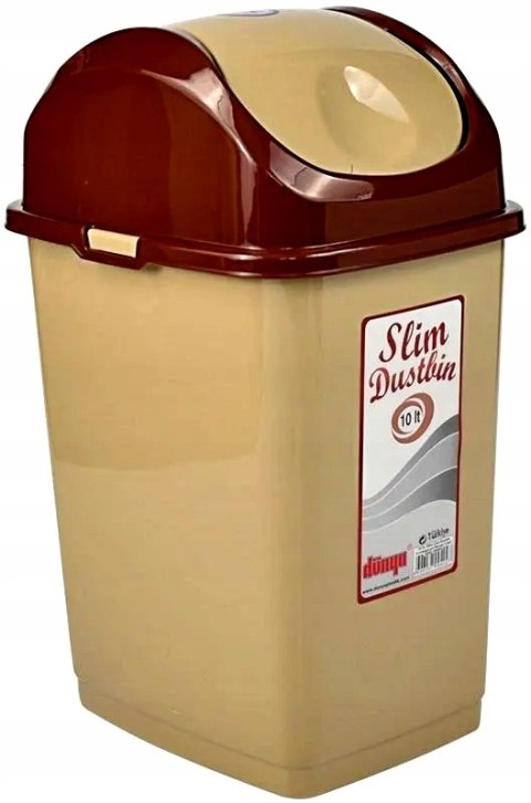 Pojemnik uchylny SLIM 10 l - beżowy 240x195x365 mm