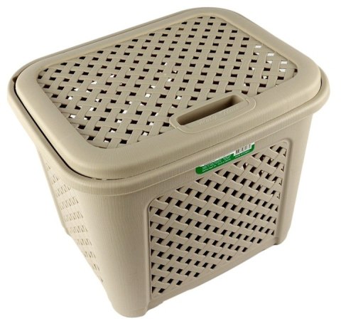 Kosz RATTAN 19L beżowy 28x36x28cm