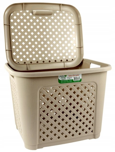 Kosz RATTAN 19L beżowy 28x36x28cm