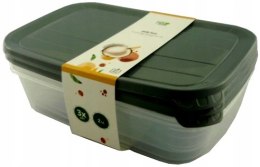 Kpl Pojemników prostokątnych POLY 3 x 2,0 lt