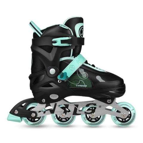 NA13808 ŁYŻWOROLKI COSMO ZIELONE ROZM. M(34-37) NILS EXTREME