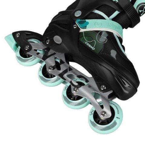 NA13808 ŁYŻWOROLKI COSMO ZIELONE ROZM. M(34-37) NILS EXTREME