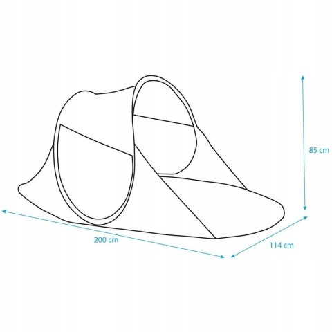 NAMIOT PARAWAN PLAŻOWY SAMOROZKŁADAJĄCY 190x120x86CM GRANATOWO- NIEBIESKI