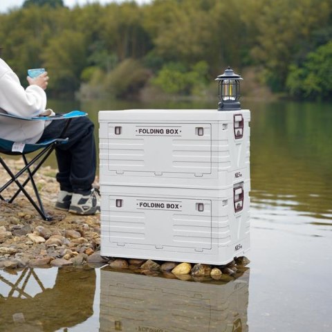 NCB4004 SKŁADANA SKRZYNIA KEMPINGOWA Z POKRYWĄ 50L NILS CAMP