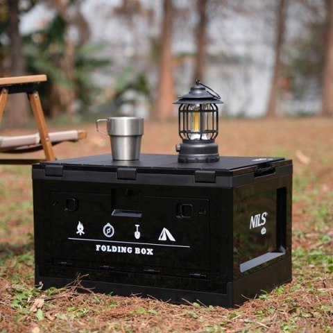 NCB4006 SKŁADANA SKRZYNIA KEMPINGOWA Z FUNKCJĄ STOŁU 2W1 50L NILS CAMP