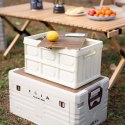 NCB4007 SKŁADANA SKRZYNIA KEMPINGOWA BIAŁA Z FUNKCJĄ STOŁU 2W1 15L NILS CAMP