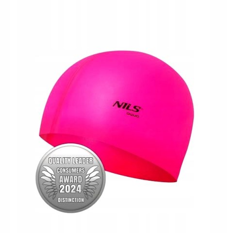 NQC JEDNOKOLOROWY PK01 RÓŻOWY CZEPEK SILIKONOWY NILS AQUA