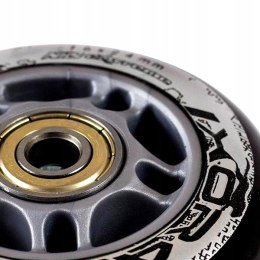 PU 84x24 82A CZARNE (4 szt.) + ABEC-9 CHROME (8 szt.) ZESTAW NILS EXTREME