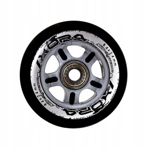 PU 84x24 82A CZARNE (4 szt.) + ABEC-9 CHROME (8 szt.) ZESTAW NILS EXTREME