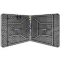 STÓŁ CATERINGOWY SKŁADANY W WALIZKĘ 180x74CM MAX.100KG WOODLAND DESKA CIEMNY SZARY