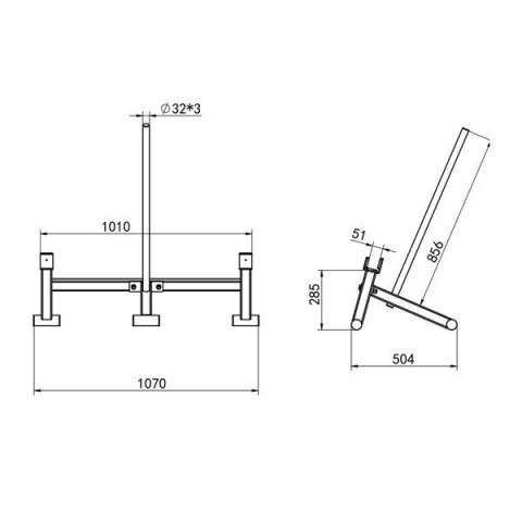 STR44 PODNOŚNIK DO SZTANGI DEADLIFT BARBELL JACK COMMERCIAL HMS