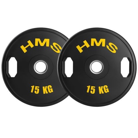 TOG15 2 x 15 KG TALERZ OLIMPIJSKI OGUMOWANY 2 x 15 KG HMS
