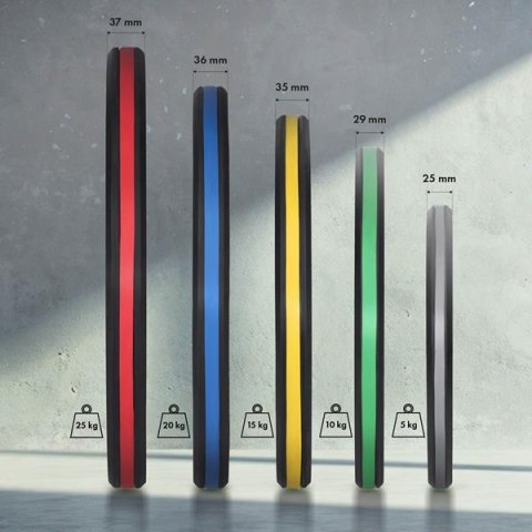 TOG15 2 x 15 KG TALERZ OLIMPIJSKI OGUMOWANY 2 x 15 KG HMS