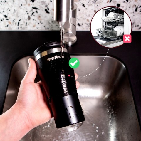 Kubek termiczny Meteor otwierany czarny