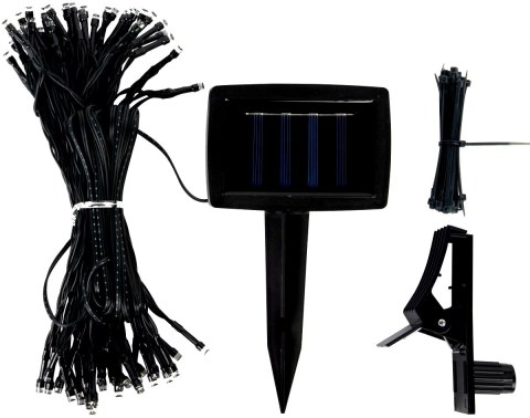 OŚWIETLENIE SOLAR PARASOLA OGRODOWEGO 5M 72LED