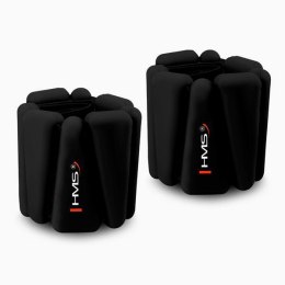 SNK01 BLACK SILIKONOWE OBCIĄŻNIKI DO ĆWICZEŃ NA KOSTKI I NADGARSTKI HMS