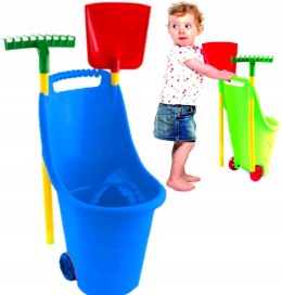 TACZKA OGRODOWA DLA DZIECI Z NARZĘDZIAMI 33x44x77C