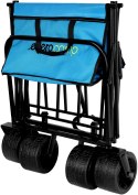 WÓZEK TURYSTYCZNO PLAŻOWY DELUXE SKŁADANY 66x48x90CM Z UCHWYTEM NIEBIESKI