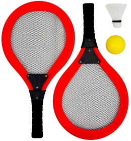 ZESTAW 2 RAKIETY LOTKA PIŁKA DO TENISA BADMINTONA ENERO TOYS