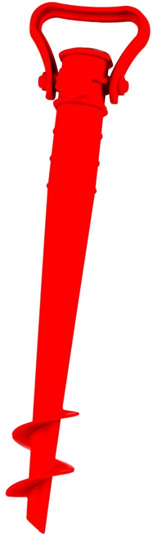 BAZA MOCOWANIE DO PARASOLA PLASTIKOWA WKRĘCANA CZERWONA