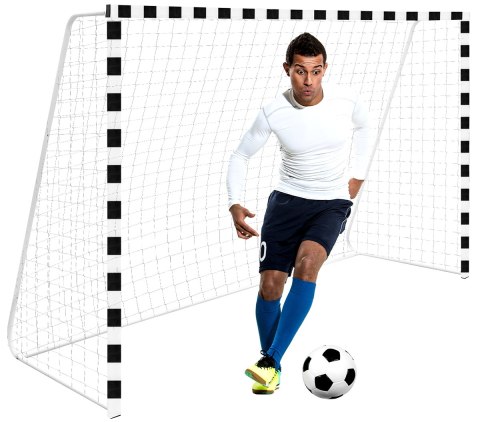 BRAMKA DO PIŁKI NOŻNEJ Z SIATKĄ 300x200x100CM ENERO