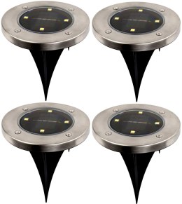 LAMPA SOLARNA 4 LED SMD DO WBICIA W PODŁOŻE KPL.4SZT