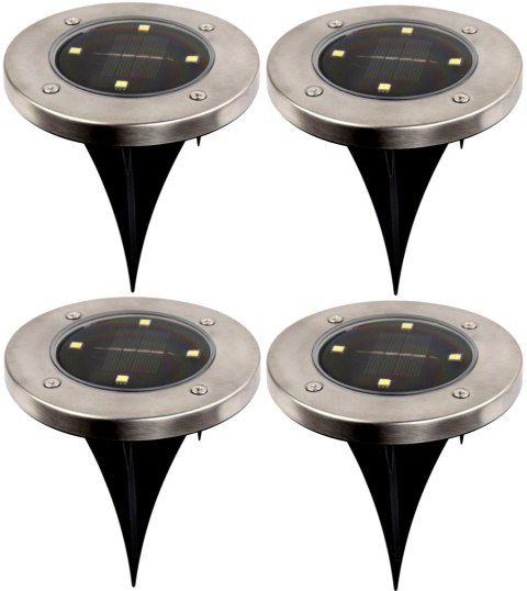 LAMPA SOLARNA 4 LED SMD DO WBICIA W PODŁOŻE KPL.4SZT
