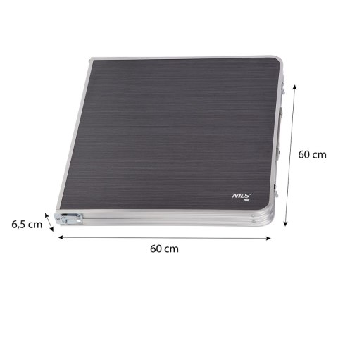 NC1633 STÓŁ I KRZESŁA ZESTAW CIEMNO SZARY NILS CAMP