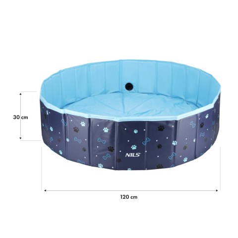 NC2805 BASEN DLA PSÓW SKŁADANY XL 120X30 CM NILS