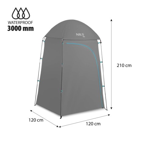 NC3025 PRZEBIERALNIA TURYSTYCZNA XL SZARA NILS CAMP