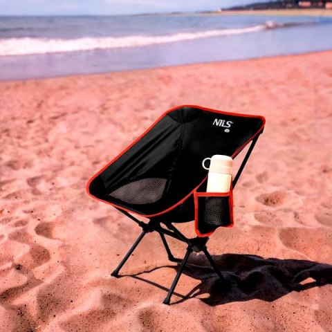 NC3320 KRZESŁO SKŁADANE ULTRALIGHT CZARNE NILS CAMP