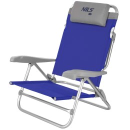 NC3502 KRZESŁO TURYSTYCZNE SKŁADANE NIEBIESKO-SZARE NILS CAMP
