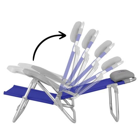 NC3502 KRZESŁO TURYSTYCZNE SKŁADANE NIEBIESKO-SZARE NILS CAMP
