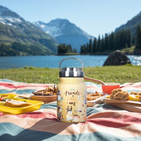 NC3806 BUTELKA NA WODĘ 520ML STALOWA FOREST NILS CAMP