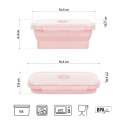 NC4105 POJEMNIK/LUNCH BOX SKŁADANY RÓŻOWY 500ML NILS CAMP