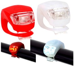 ZESTAW SILIKONOWYCH LAMP ROWEROWYCH LED PRZÓD I TYŁ DUNLOP